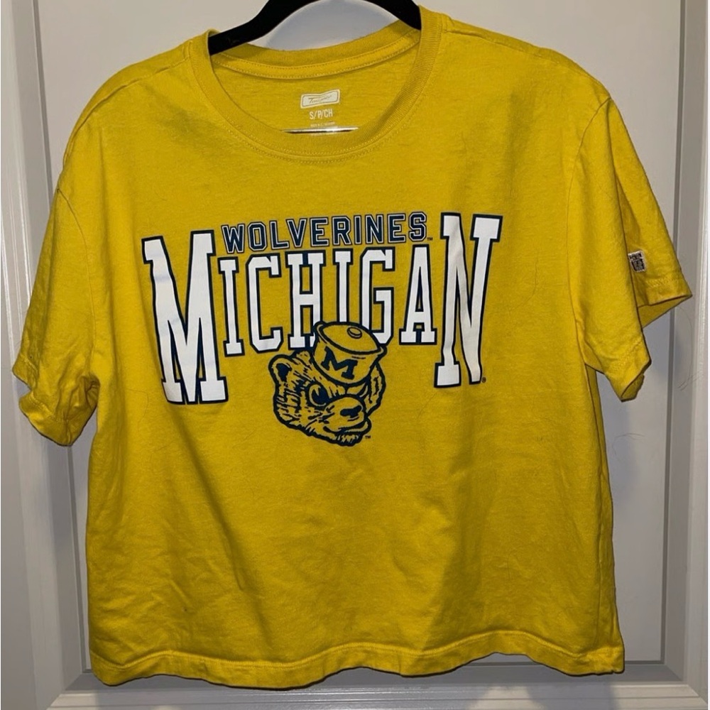 Michigan Wolverines Yellow Short Sleeve Tee